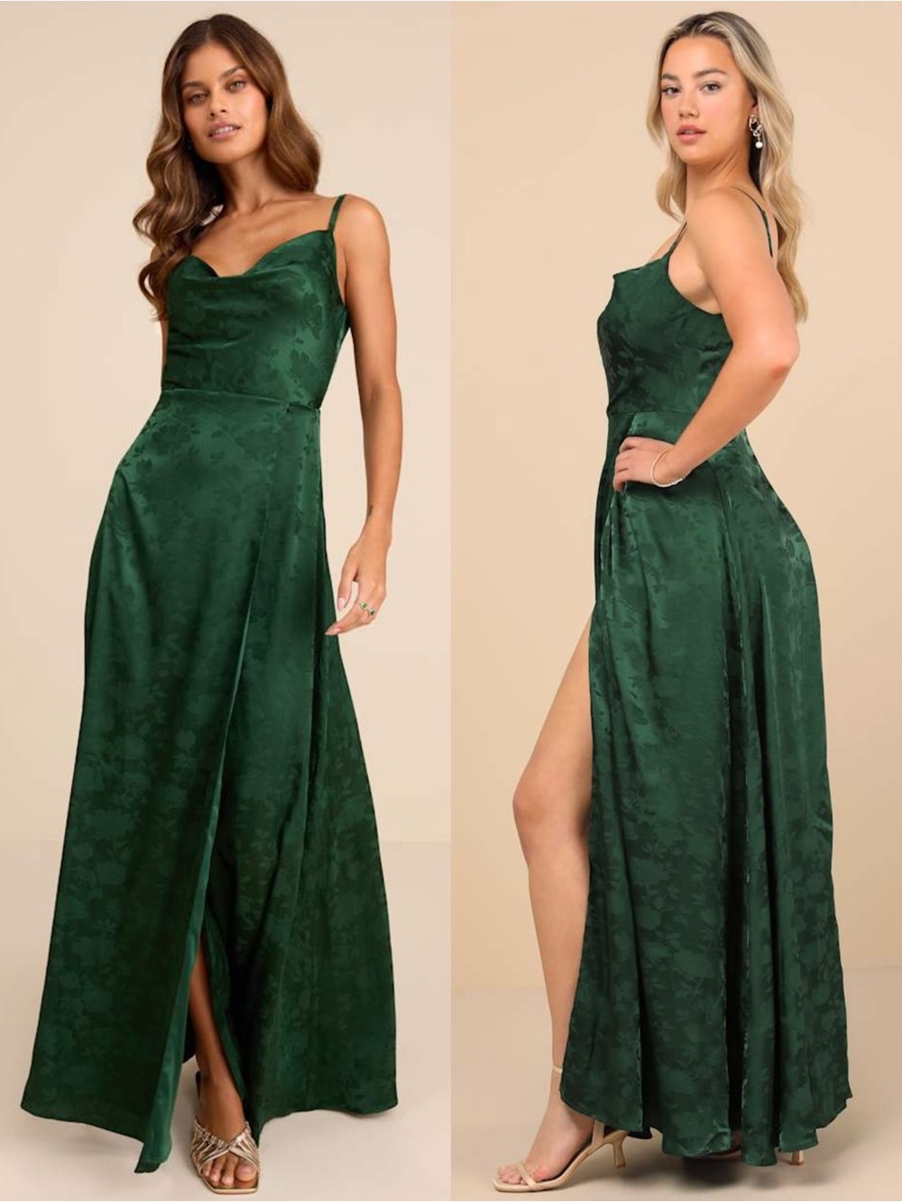 LULUS Floral Satin Sleeveless Soft Girl Fairycore Wedding Guest Formal Gown M - Picture 6 of 11